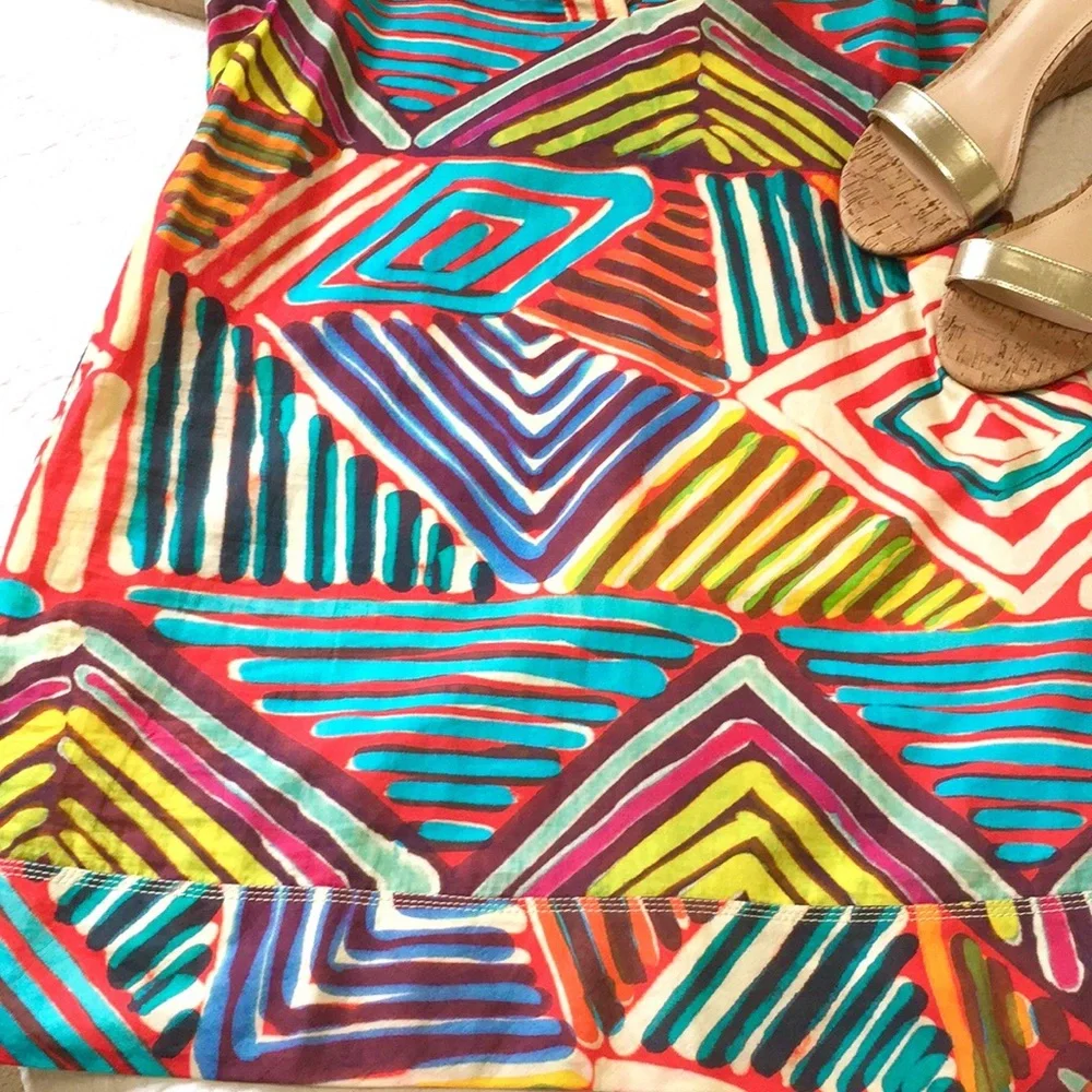 NWT J. Crew Geo Brush Stroke Sundress